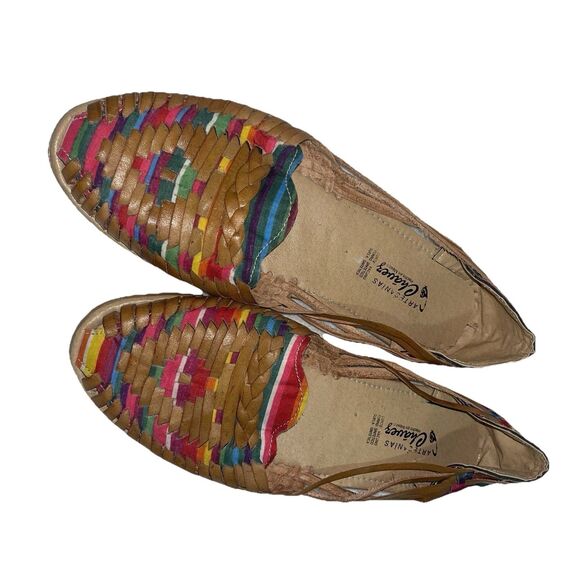 Arte Sanias Chavez Multicolor Sarape Huarache Sandals Women’s Size 10 - Picture 3 of 7